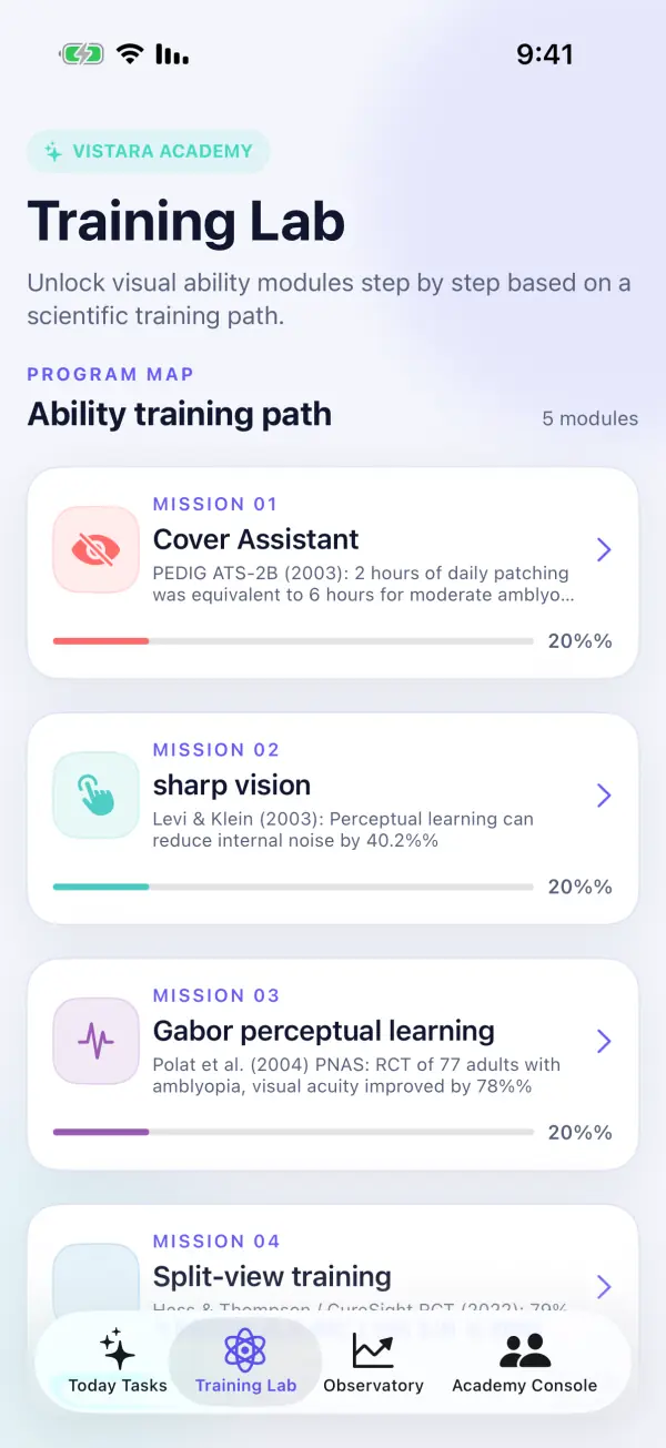 VistaraKids 应用截图：训练游戏