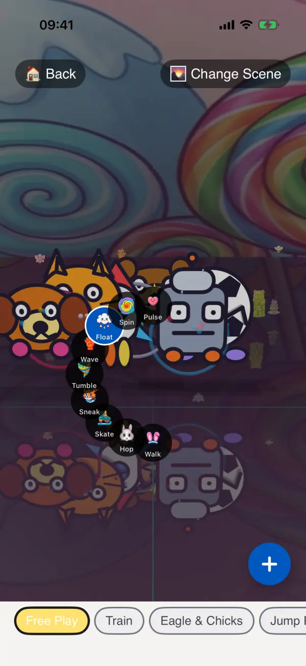 WigglePop 应用截图：一键分享作品